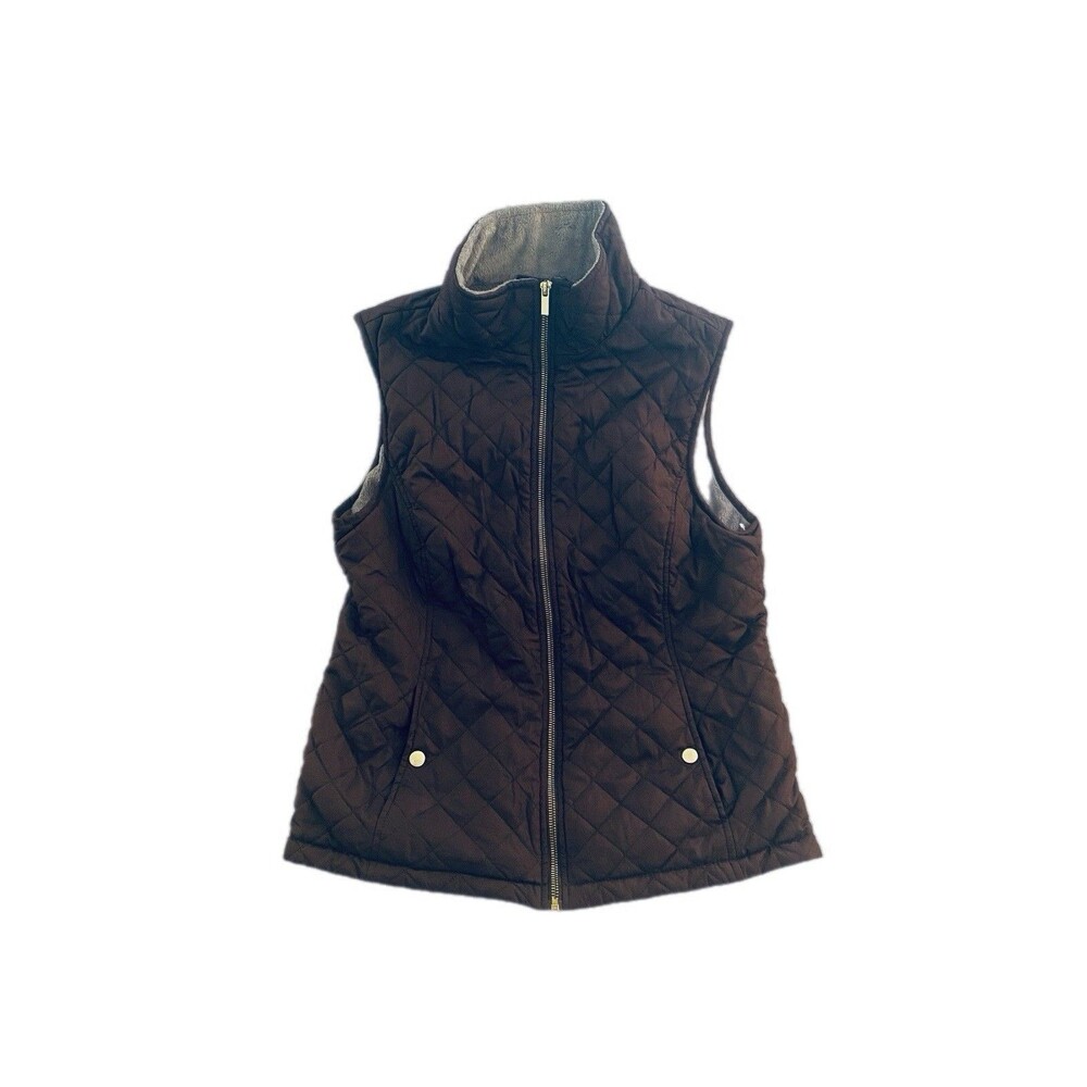 Laura Scott Women Brown Vest M